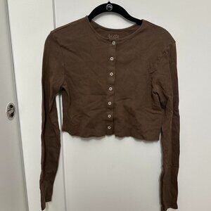 ✨ John Galt Y2K Aesthetic Cropped Button-Up Cardigan | Perfect Layering Piece! ✨